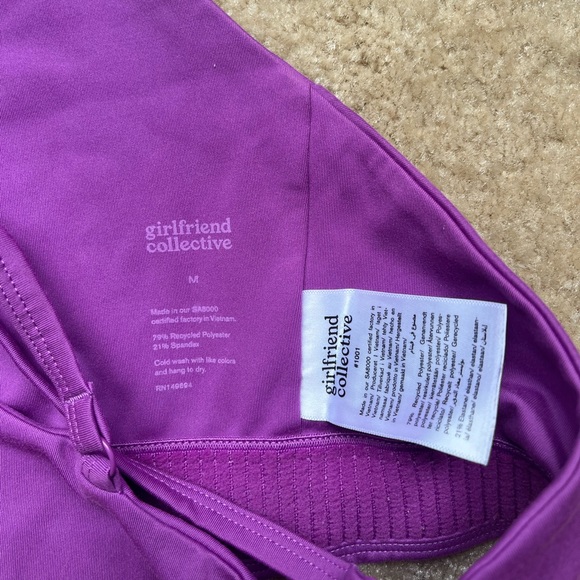 Girlfriend Collective Topanga Halter Bra in Wildflower - Picture 7 of 8